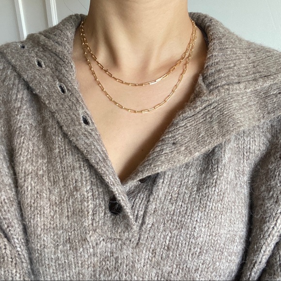 18K Gold Plated Link Necklace (16" or 18") - Picture 10 of 13